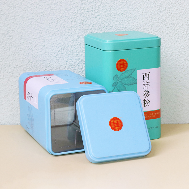方形通用中藥保健品鐵盒鐵罐   馬口鐵盒定制