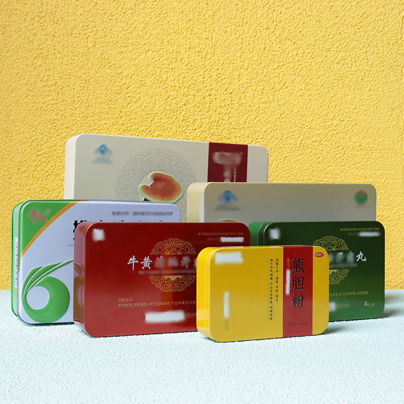 靈芝孢子粉鐵盒 保健品禮品鐵盒包裝 長(zhǎng)方形馬口鐵盒