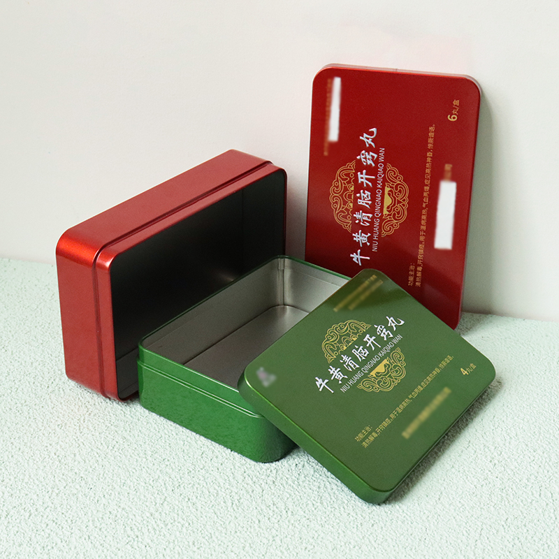 醫(yī)藥鐵盒 長(zhǎng)方形馬口鐵盒 保健品鐵盒包裝 牛黃丸鐵盒