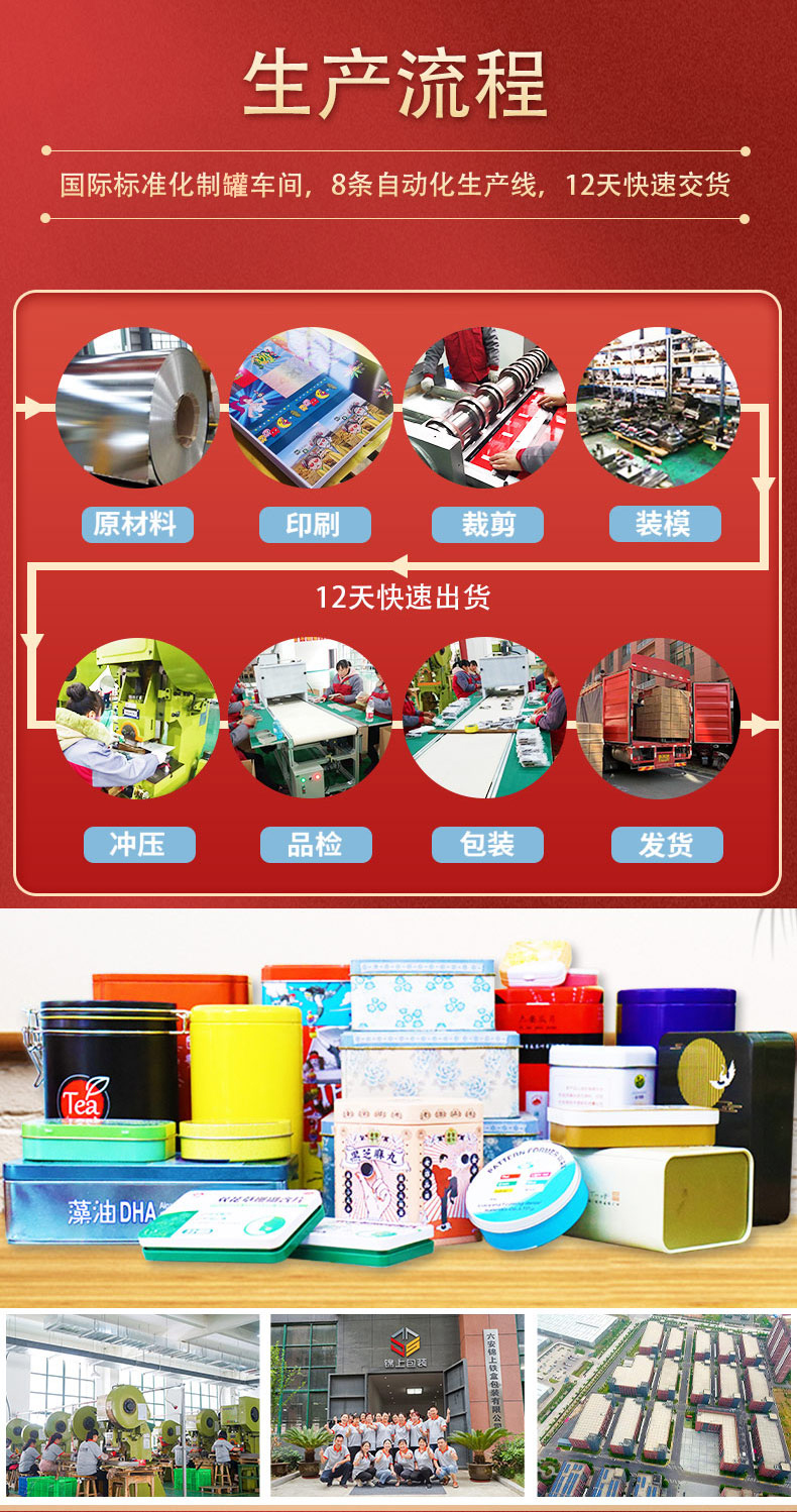 正方形馬口鐵盒鐵罐 食品鐵盒定制包裝