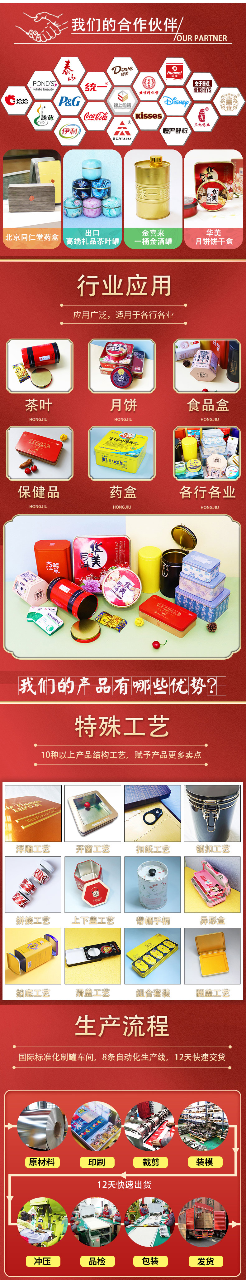 中藥材方形鐵盒 馬口鐵盒定制包裝